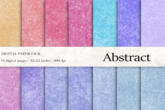 Abstract Watercolor Digital Papers Textures