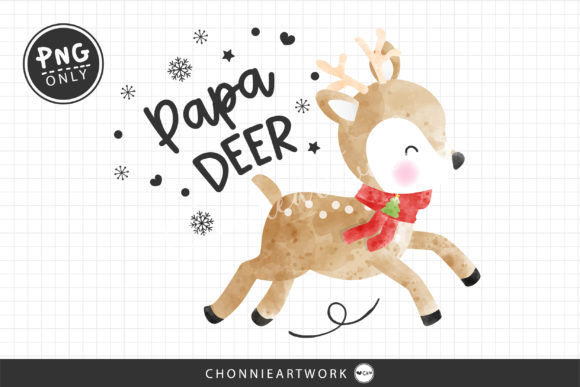 Papa Deer, Watercolor