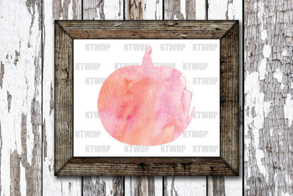 Pink Watercolor Pumpkin PNG for Crafts