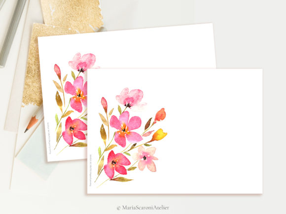 Printable Watercolor Floral Card and Print Templates