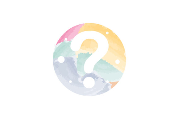 Social Media Icon Question Watercolor Icons