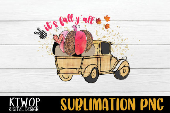 Truck-Leopard-Pumpkins-Pink-watercolor Crafts