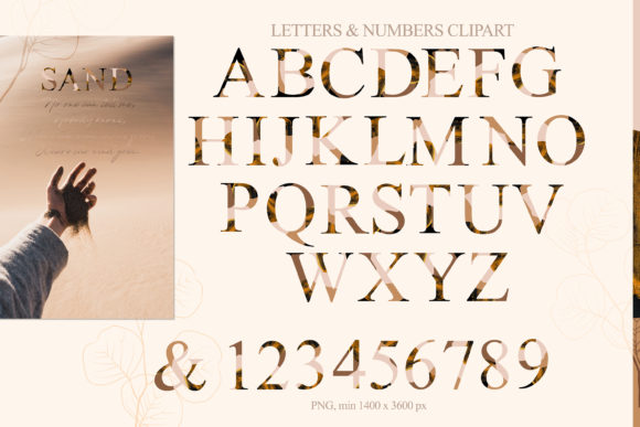 Watercolor Alphabet Numbers Clipart and Crafts