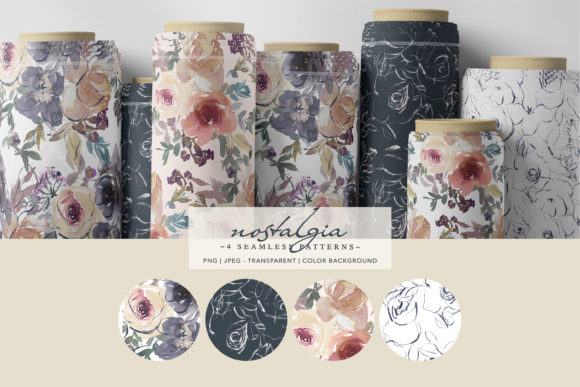 Watercolor Floral Digital Paper Pack