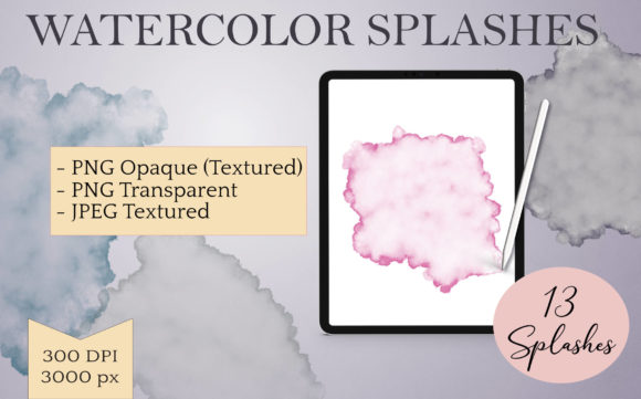Watercolor Splashes Textured - Multi-Color