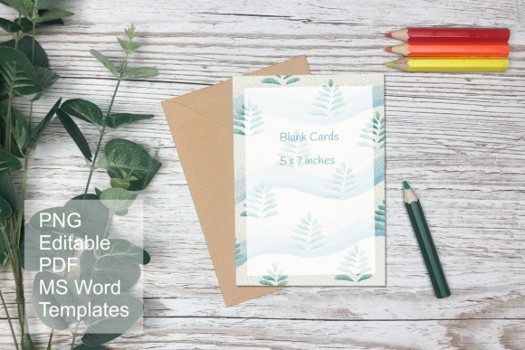 White Winter Watercolor Blank Cards and Print Templates